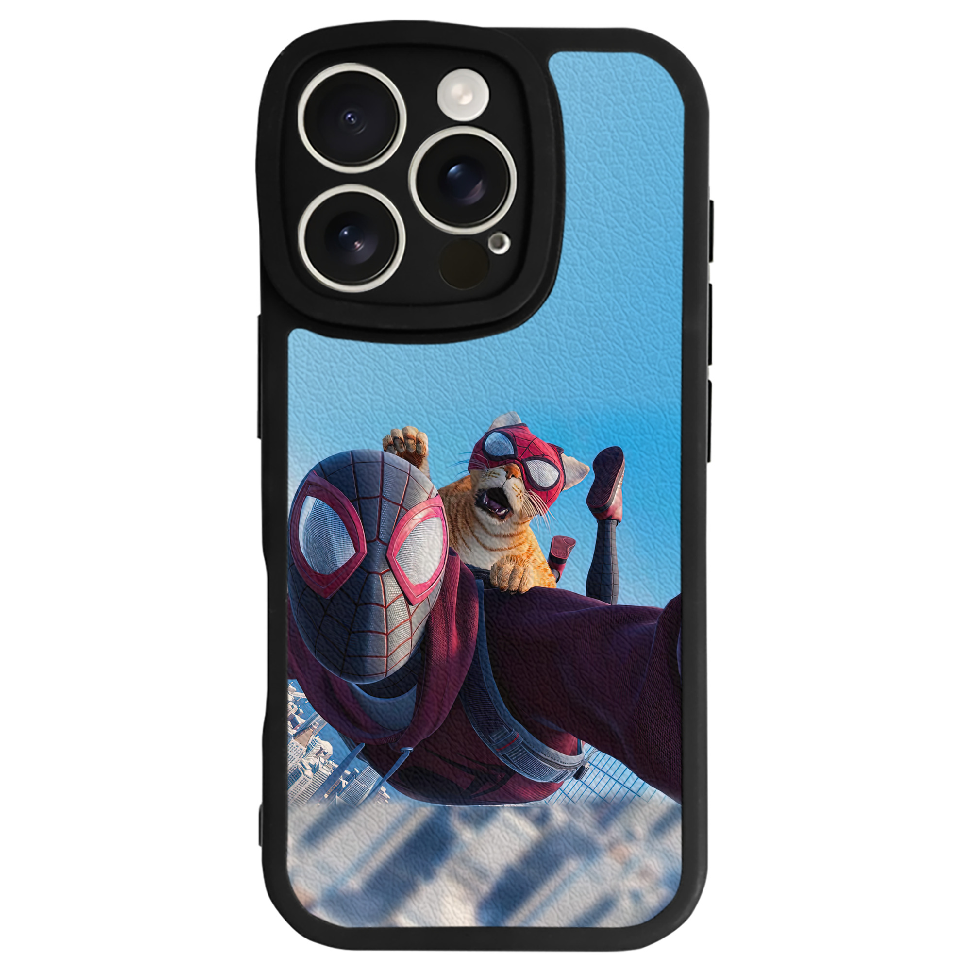 Spider Man スパイダーマン 【iPhone 16シリーズ対応】シリコンスマホケース（レザー調） 材質：シリコン
